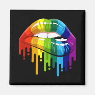 Aimant LGBT Rainbow Lip Gay pride