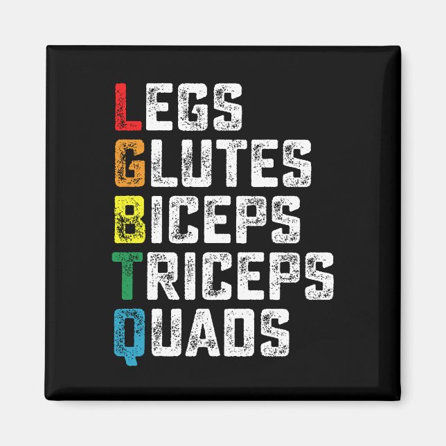 Aimant LGBTQ Jambes Fessiers Biceps Triceps Quadriceps Dr (Devant)