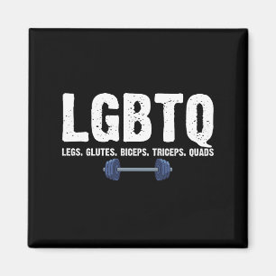 Aimant LGBTQ Legs Glutes Biceps Triceps Quads Gym Lover