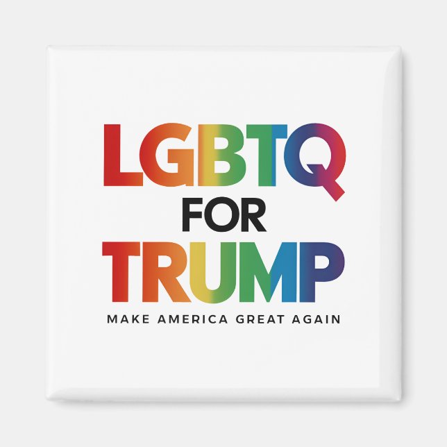 AIMANT LGBTQ POUR TRUMP GAY LESBIAN POUR TRUMP 2024 (Devant)