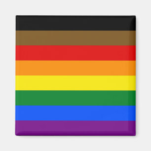 AIMANT LGBTQIA PRIDE NOIR & BROWN RAINBOUR