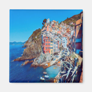 Aimant LGR035 RIOMAGGIORE, Cinque Terre, Italie, Frigo