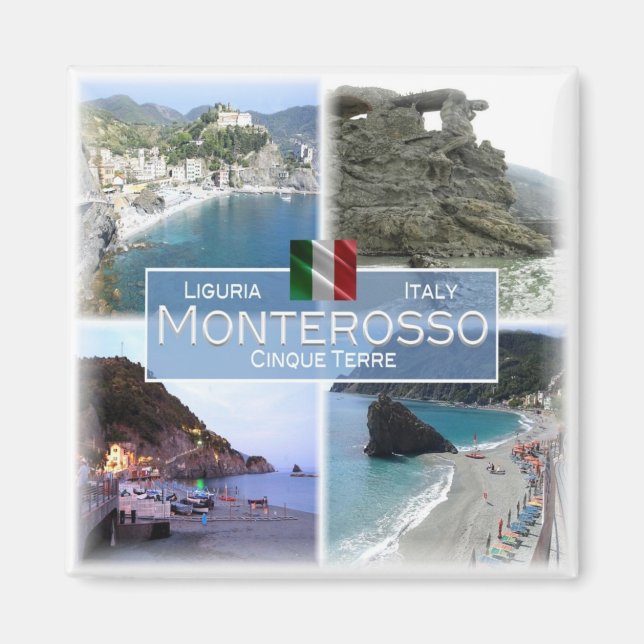 Aimant LGR059 MONTEROSSO - Mosaïque - Italie - Réfrigérat (Devant)