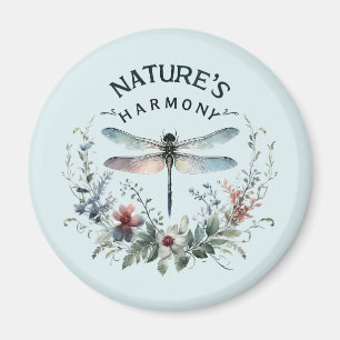 Aimant L'harmonie de la nature - libellule artistique