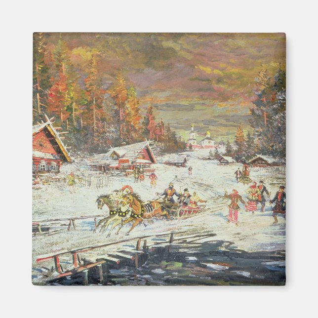 Aimant L'hiver russe, 1900-10 (Devant)
