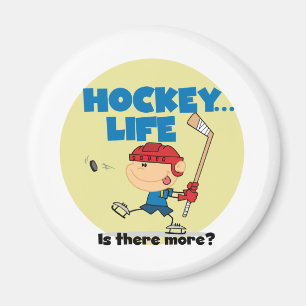Aimant L'hockey a lieu là plus de T-shirts et de cadeaux