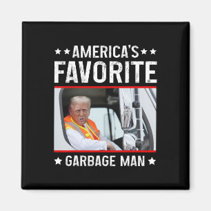 Aimant L'homme-poubelle américain favori Drôle Trump Garb