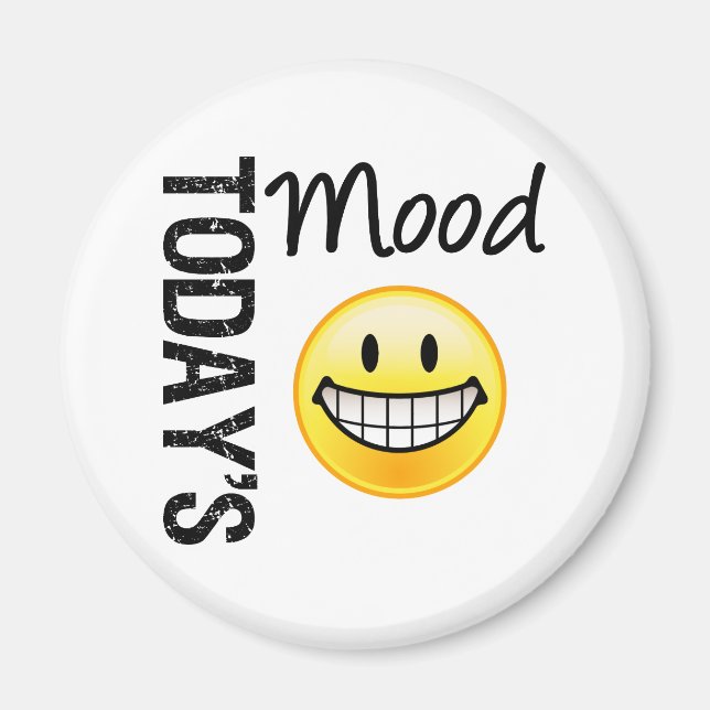 Aimant L'humeur d'aujourd'hui très heureux Emoticon (Devant)