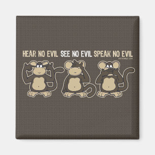 Aimant L'humour de Hear No Evil Monkey