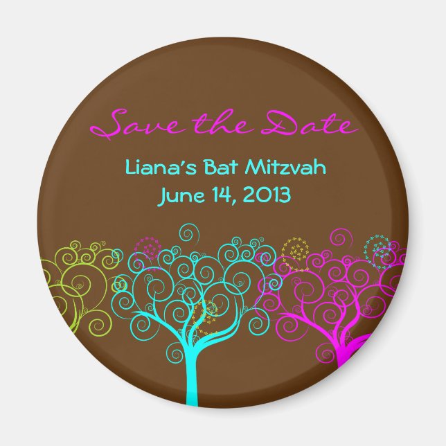 Aimant Liana Claire Bat mitzvah Enregistrer la date (Devant)