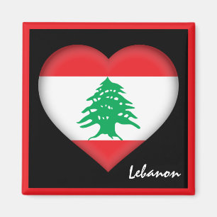 Aimant Liban drapeau & Liban Voyage de coeur Liban/sport