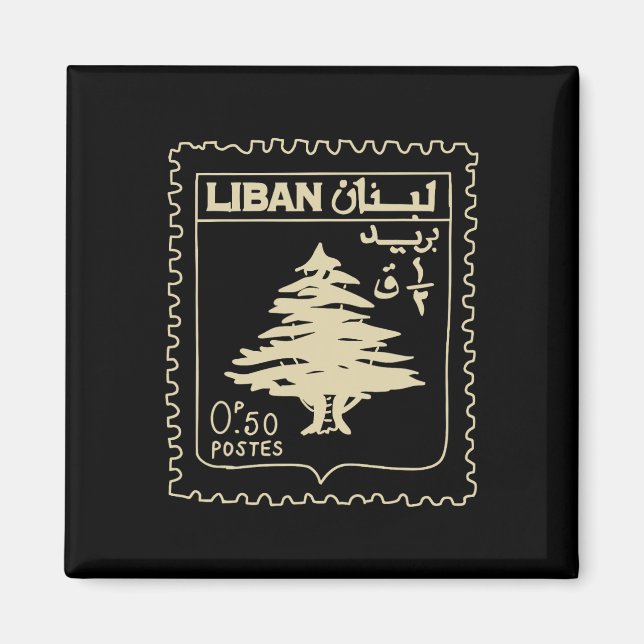 Aimant Liban Soutien Vintage Liban Beyrouth Carte Libanai (Devant)