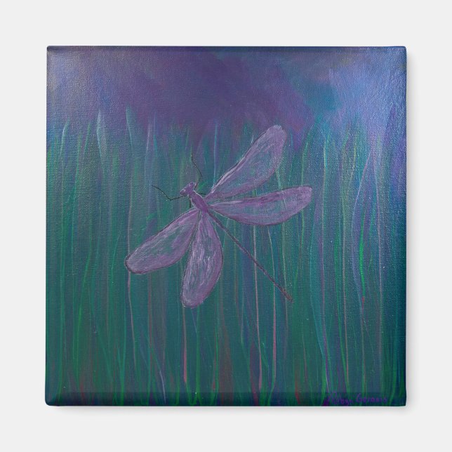 Aimant libellule violette Shimmer (Devant)
