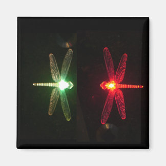 Aimant libellules rouges et vertes