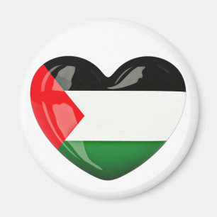 Aimant Libérez la Palestine. Drapeau palestinien en forme