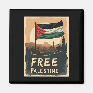 Aimant Libérez le drapeau palestinien de la Palestine ave