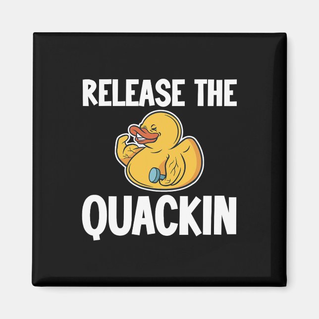 Aimant Libérez Quackin Gym Bodybuilding — (Devant)