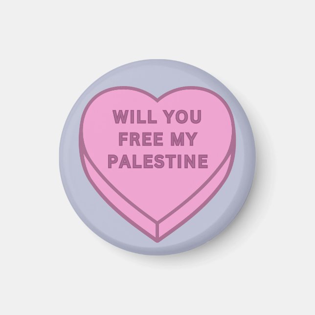 Aimant Libérez-vous ma Palestine ? Cute Candy Coeur doux (Devant)