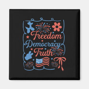 Aimant Liberté Démocratie Vérité Coquette Bow Anti-trump