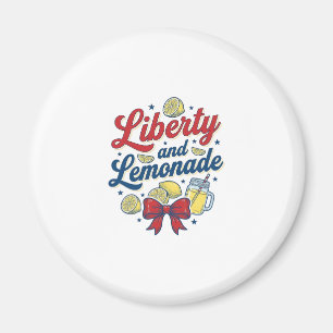 Aimant Liberté et limonade patriotique citron vecteur T-s