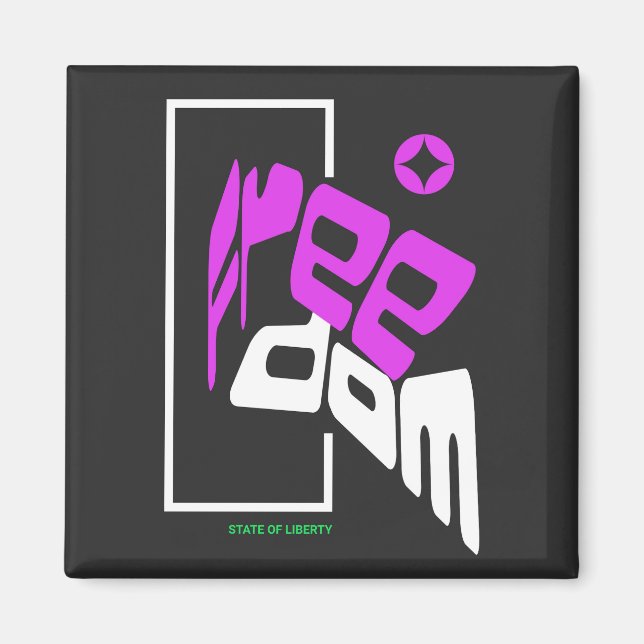 Aimant Liberté - État de liberté (Devant)