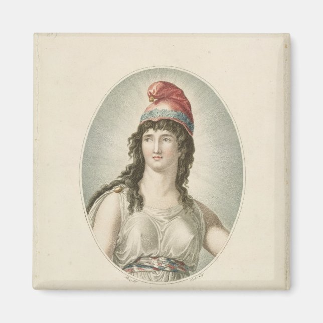 Aimant Liberté, Patron des Français, gravée par Ruotte (Devant)