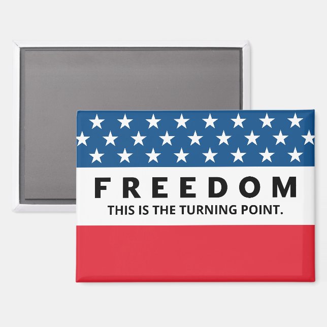 Aimant Liberté Un Véritable Patriote (Recto/Verso)