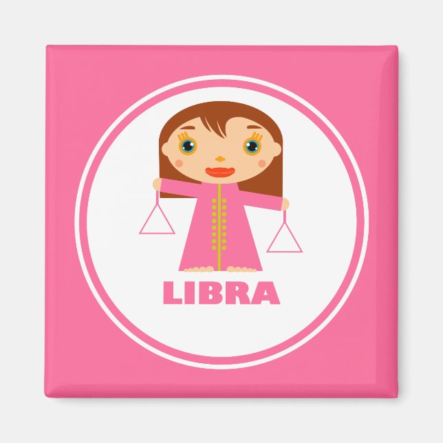 Aimant Libra est mon signe Zodiac (Devant)