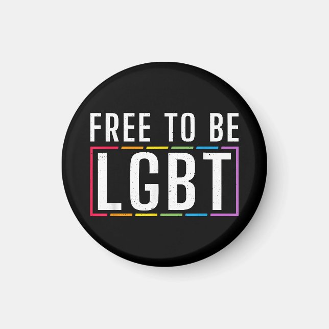 Aimant Libre d'être LGBT Bisexual Lesbian Gay pride (Devant)