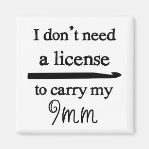 Aimant Licence Crochet Hook