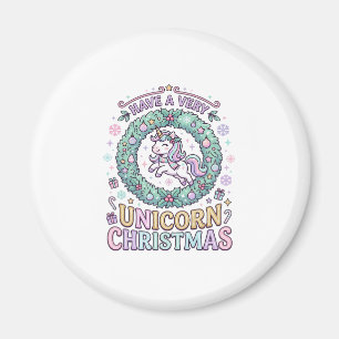 Aimant Licorne Avoir un très Licorne Noël Gras Typogra