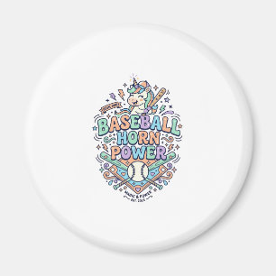 Aimant Licorne Baseball Corne Puissance Kawaii Conception