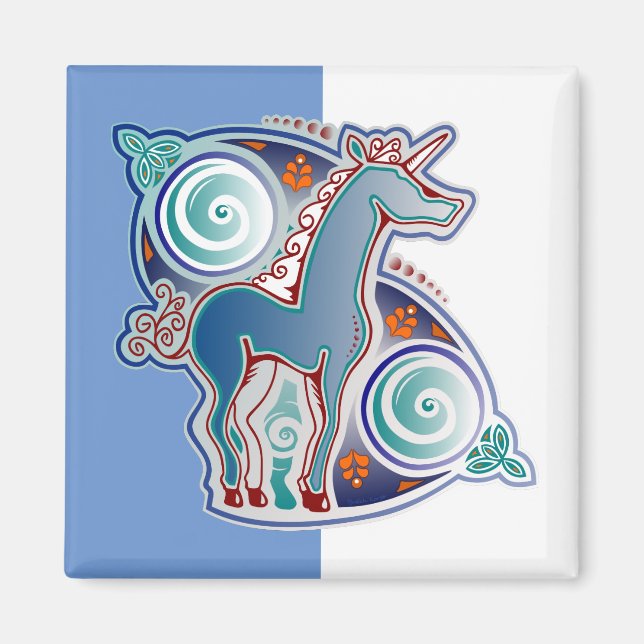 Aimant Licorne celtique (Devant)