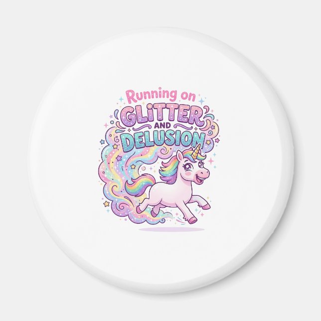 Aimant Licorne courant sur Paillettes et Illusions Charma (Devant)