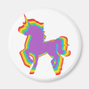 Aimant Licorne d'arc-en-ciel de LGBT
