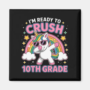 Aimant Licorne de retour à l'école écrasant la 10e année