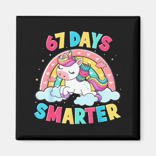 Aimant Licorne Drôle de 67 Jours Plus Intelligente Six Se