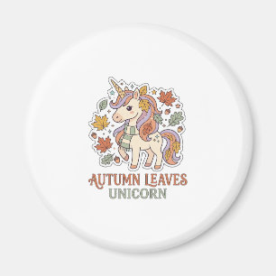 Aimant Licorne Feuilles D'automne Licorne Conception Grap