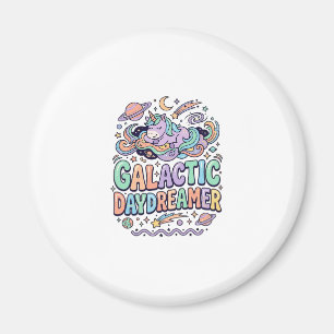 Aimant Licorne Galactique Rêveuse Kawaii Autocollant et T