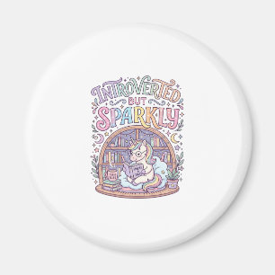 Aimant Licorne Introvertie mais Originale Blanche Étincel