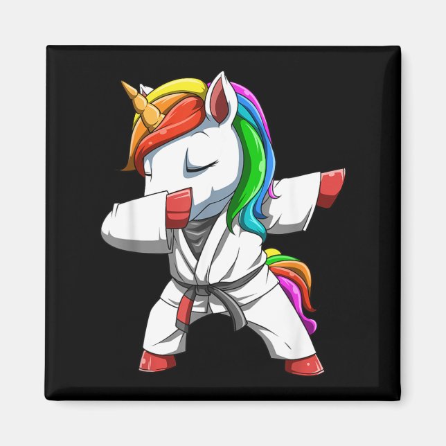 Aimant Licorne Jiu Jitsu Brésilien et Judo (Devant)