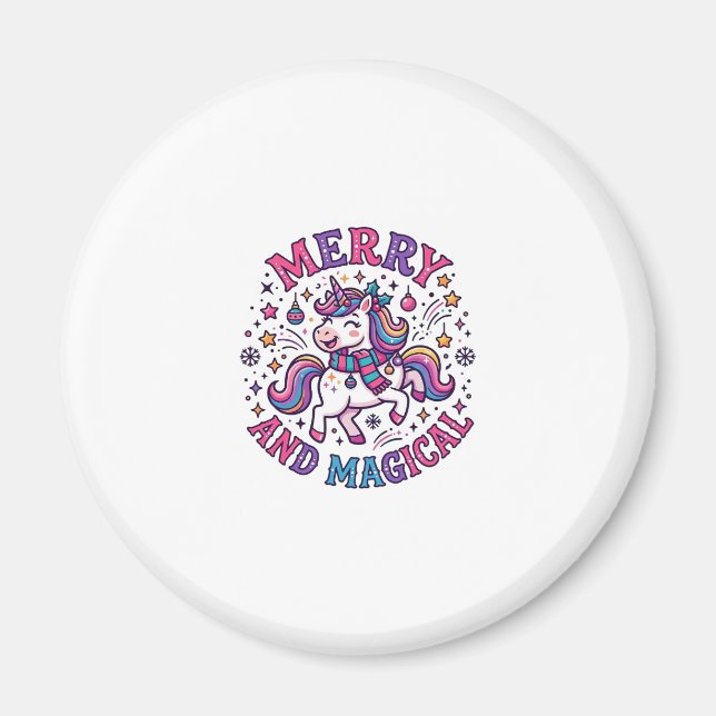 Aimant Licorne Joyeuse et Magique (Devant)