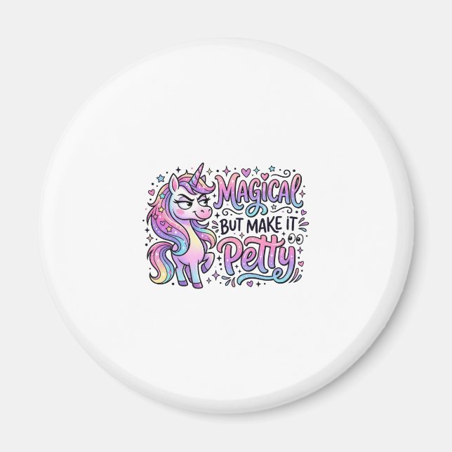 Aimant Licorne Magique mais faites-le avec un Cadeau Mesq (Devant)