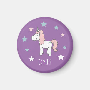 Aimant Licorne Magique Violette Filles Mignonnes
