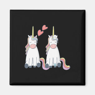 Aimant Licorne Mignonne Mariée Et Marié Amoureux Premium