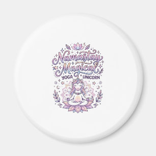 Aimant Licorne Namastay Magique Adorable Typographie Conc
