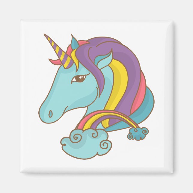 Aimant Licorne Pastel (Devant)