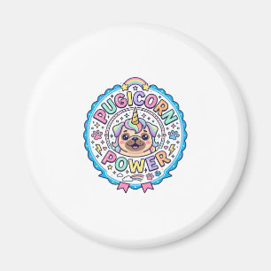 Aimant Licorne Pugicorn Puissance Drôle Cadeau Mignon Con