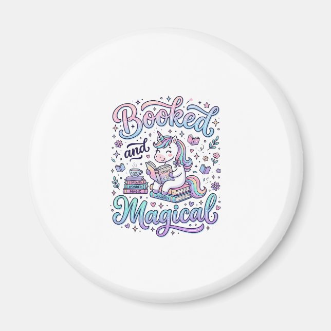 Aimant Licorne Réservée et Idée Cadeau Magique Typographi (Devant)
