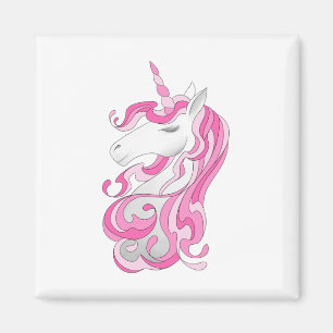 Aimant Licorne rose